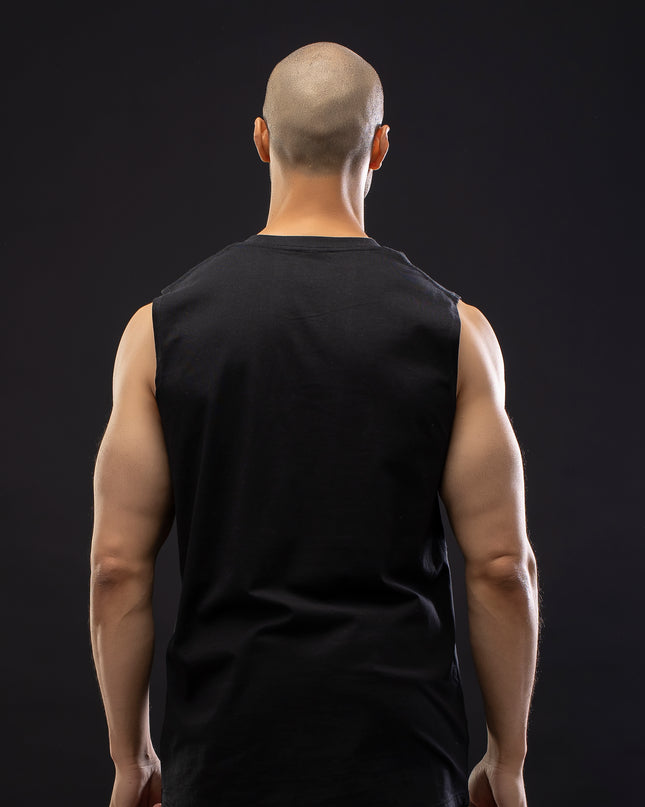 Men's Muscle Black Tank