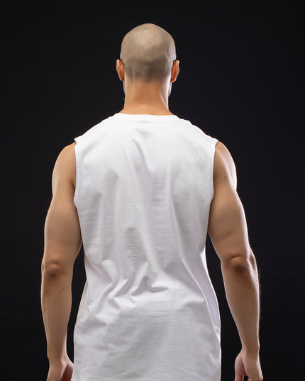 Men's Muscle White Tank