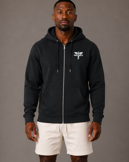 TGM Fall Essential Zip Hoodie - Black