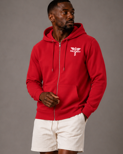 TGM Fall Essential Zip Hoodie - Red