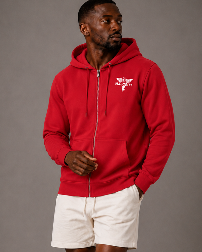 TGM Fall Essential Zip Hoodie - Red