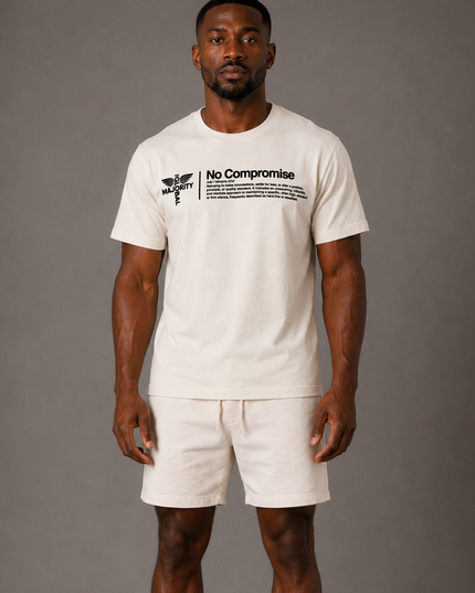 No Compromise Unisex Washed 100% Cotton Tee - White