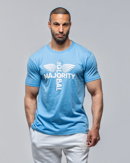 TGM Cotton Blend Logo Carolina Blue Tee