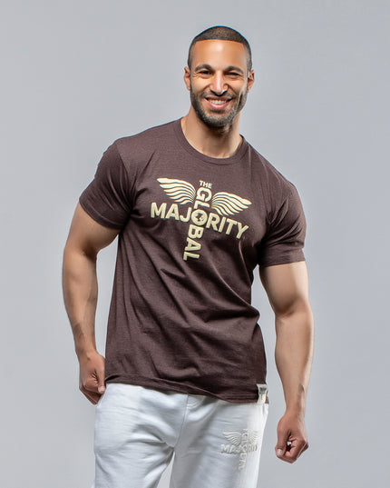 TGM Cotton Blend Logo Brown Tee