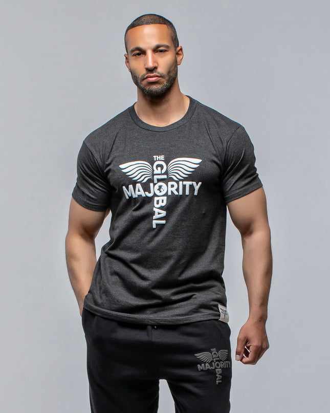 TGM Cotton Blend Logo Charcoal Tee