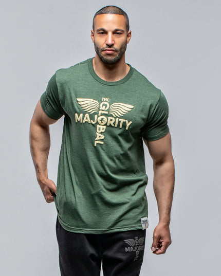 TGM Cotton Blend Logo Green Tee