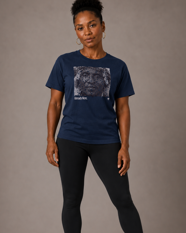 Already Here 2026 Navy Premium Tee