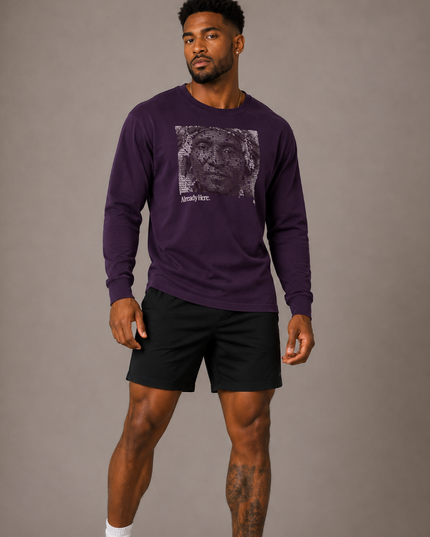 Already Here 2026 Plum Premium Long Sleeve Tee