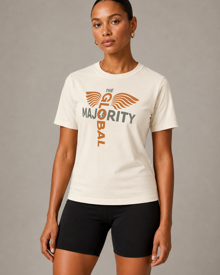 The Vibration Collection Washed 100% Cotton Tee in Bone