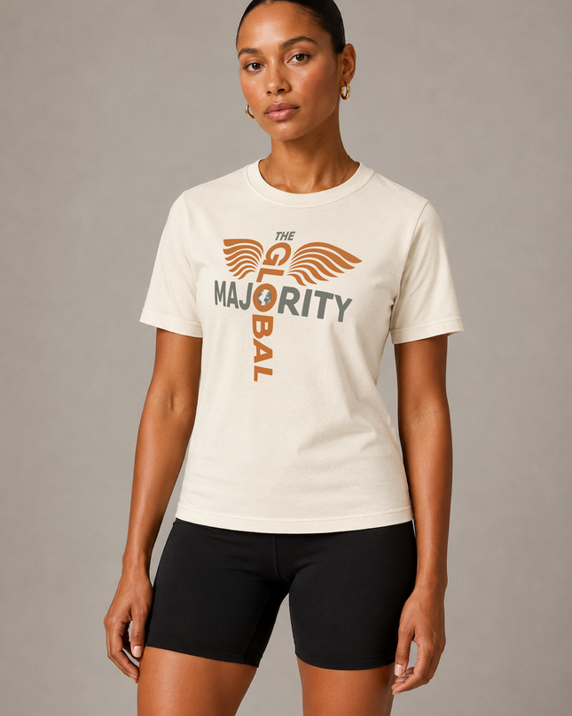 The Vibration Collection Washed 100% Cotton Tee in Bone