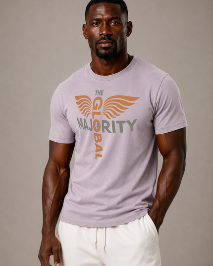 The Vibration Collection Washed 100% Cotton Tee in Zinc