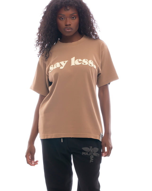 Say Less Mocha Brown Heavyweight T-shirt