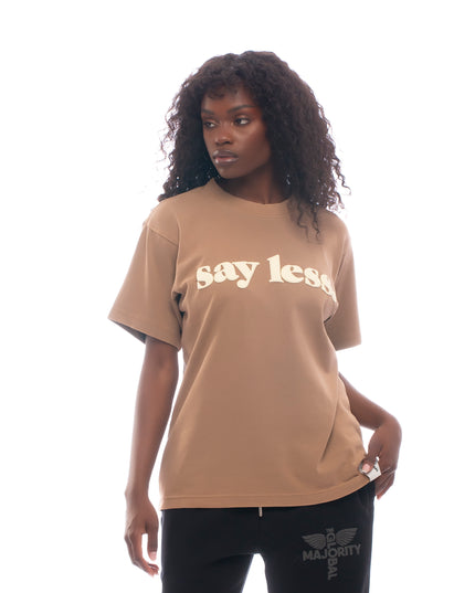 Say Less Mocha Brown Heavyweight T-shirt
