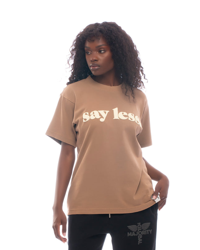 Say Less Mocha Brown Heavyweight T-shirt
