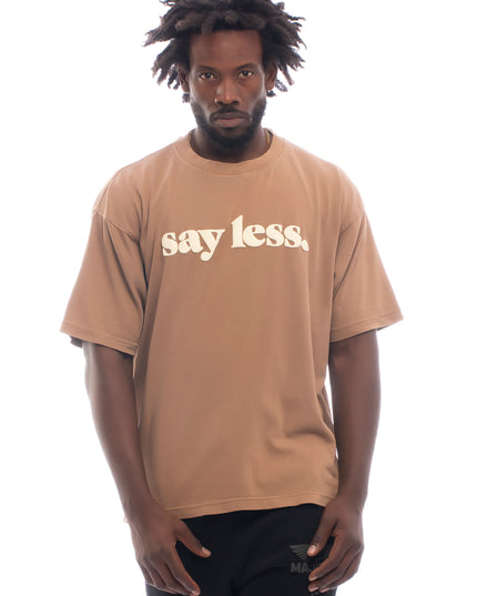 Say Less Mocha Brown Heavyweight T-shirt