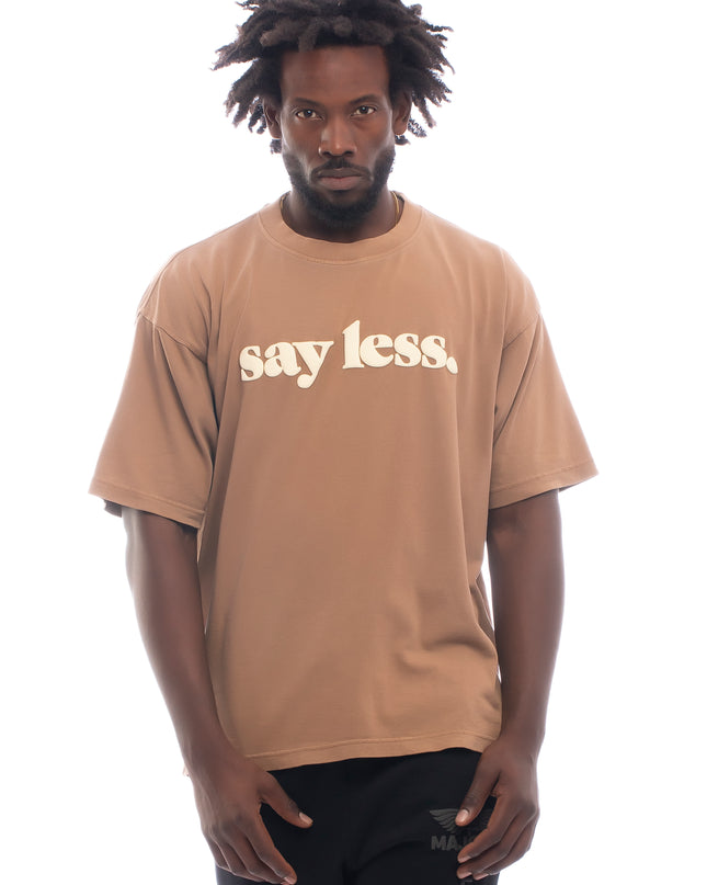 Say Less Mocha Brown Heavyweight T-shirt