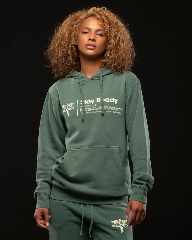 STAY READY PIGMENT WASH HOODIE GREEN