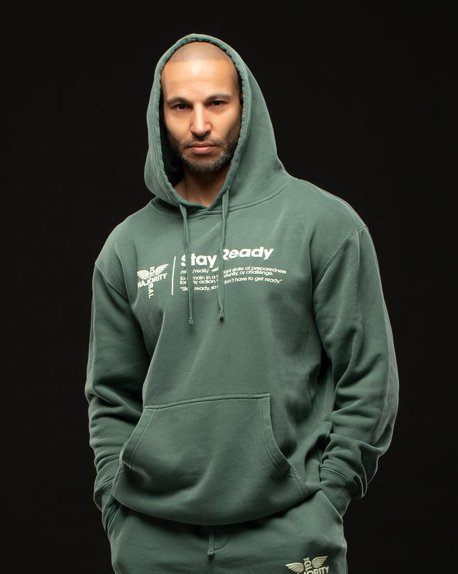 STAY READY PIGMENT WASH HOODIE GREEN