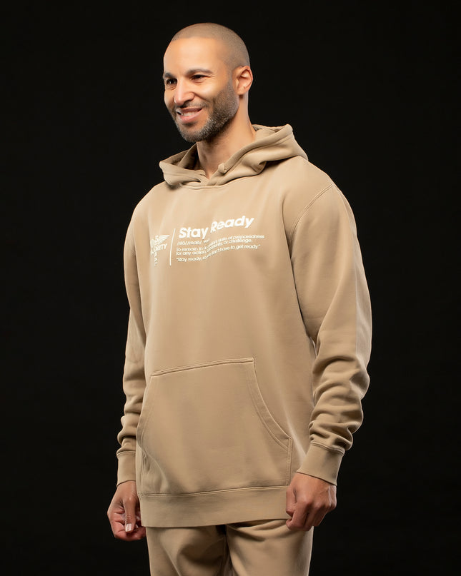 STAY READY PIGMENT WASH HOODIE SAND