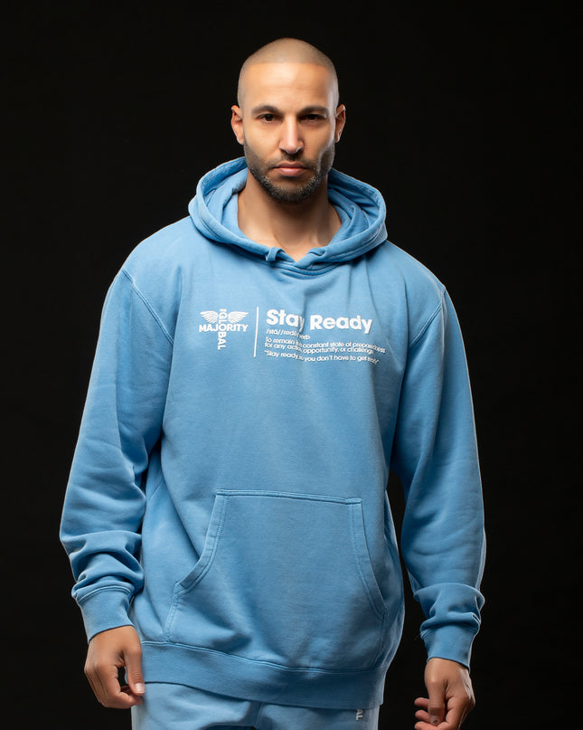 STAY READY PIGMENT WASH HOODIE SKY BLUE