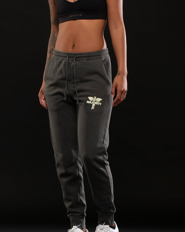 STAY READY x TGM LOGO PIGMENT WASH JOGGERS BLACK
