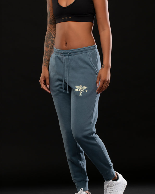 STAY READY x TGM LOGO PIGMENT WASH JOGGERS BLUE