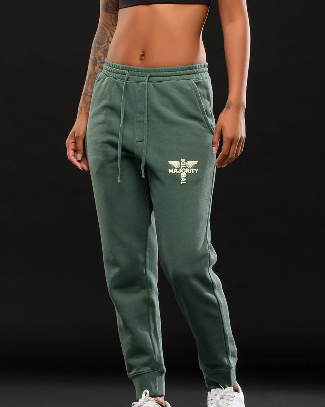 STAY READY x TGM LOGO PIGMENT WASH JOGGERS GREEN