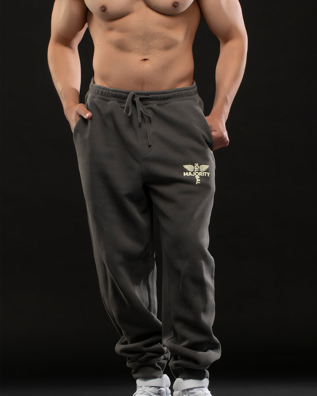 STAY READY x TGM LOGO PIGMENT WASH JOGGERS BLACK