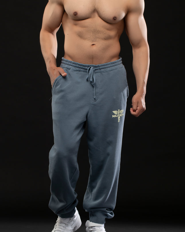 STAY READY x TGM LOGO PIGMENT WASH JOGGERS BLUE