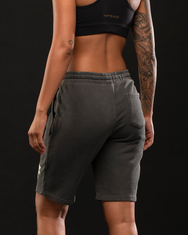 STAY READY x TGM LOGO PIGMENT WASH SHORTS BLACK