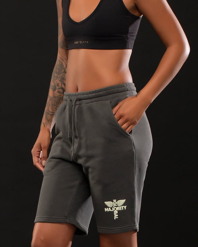 STAY READY x TGM LOGO PIGMENT WASH SHORTS BLACK