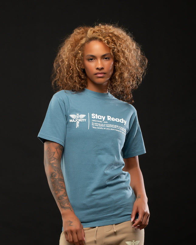 STAY READY PIGMENT WASH T-SHIRT LT BLUE