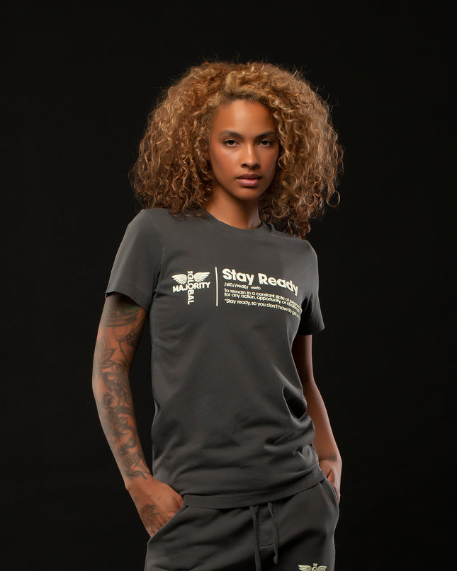STAY READY PIGMENT WASH T-SHIRT  BLACK