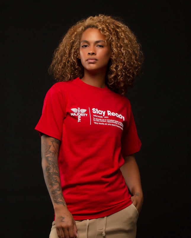 STAY READY PIGMENT WASH T-SHIRT RED
