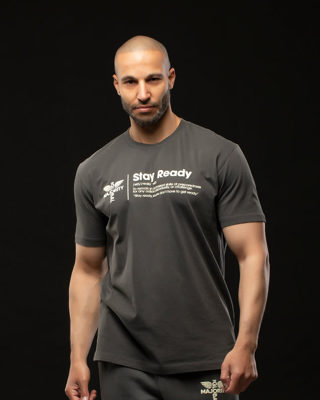 STAY READY PIGMENT WASH T-SHIRT  BLACK