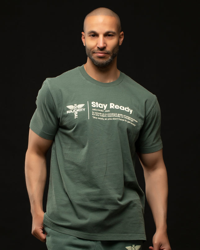 STAY READY PIGMENT WASH T-SHIRT GREEN