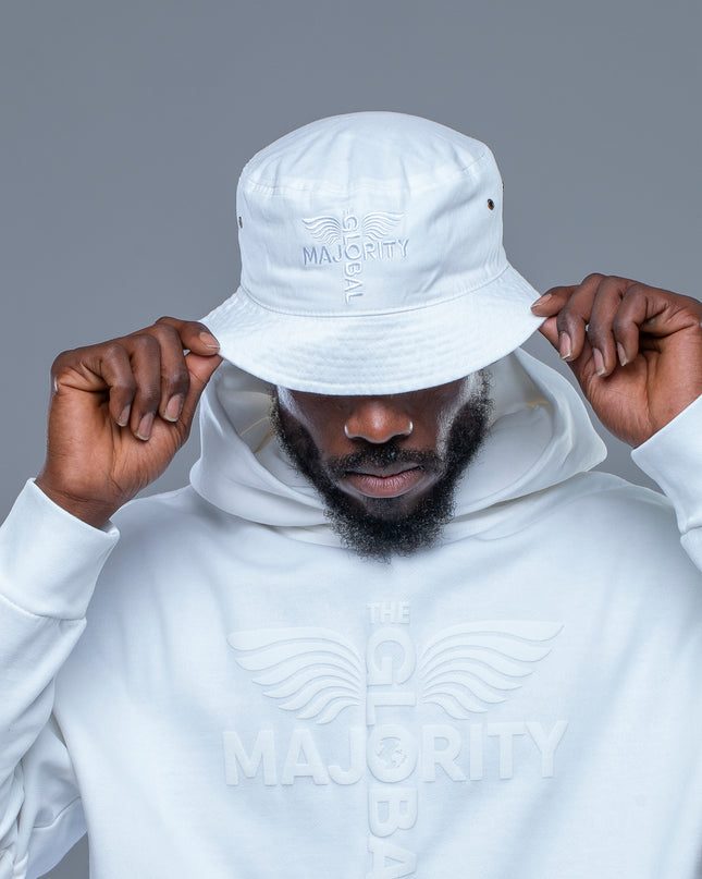 TGM Logo White Bucket Hat