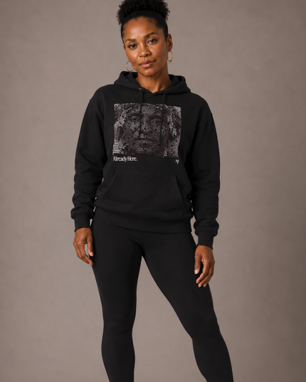 Already Here 2026 Black Cotton Hoodie