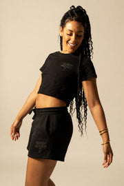 Women’s Summer Wash Logo-Embroidered Shorts