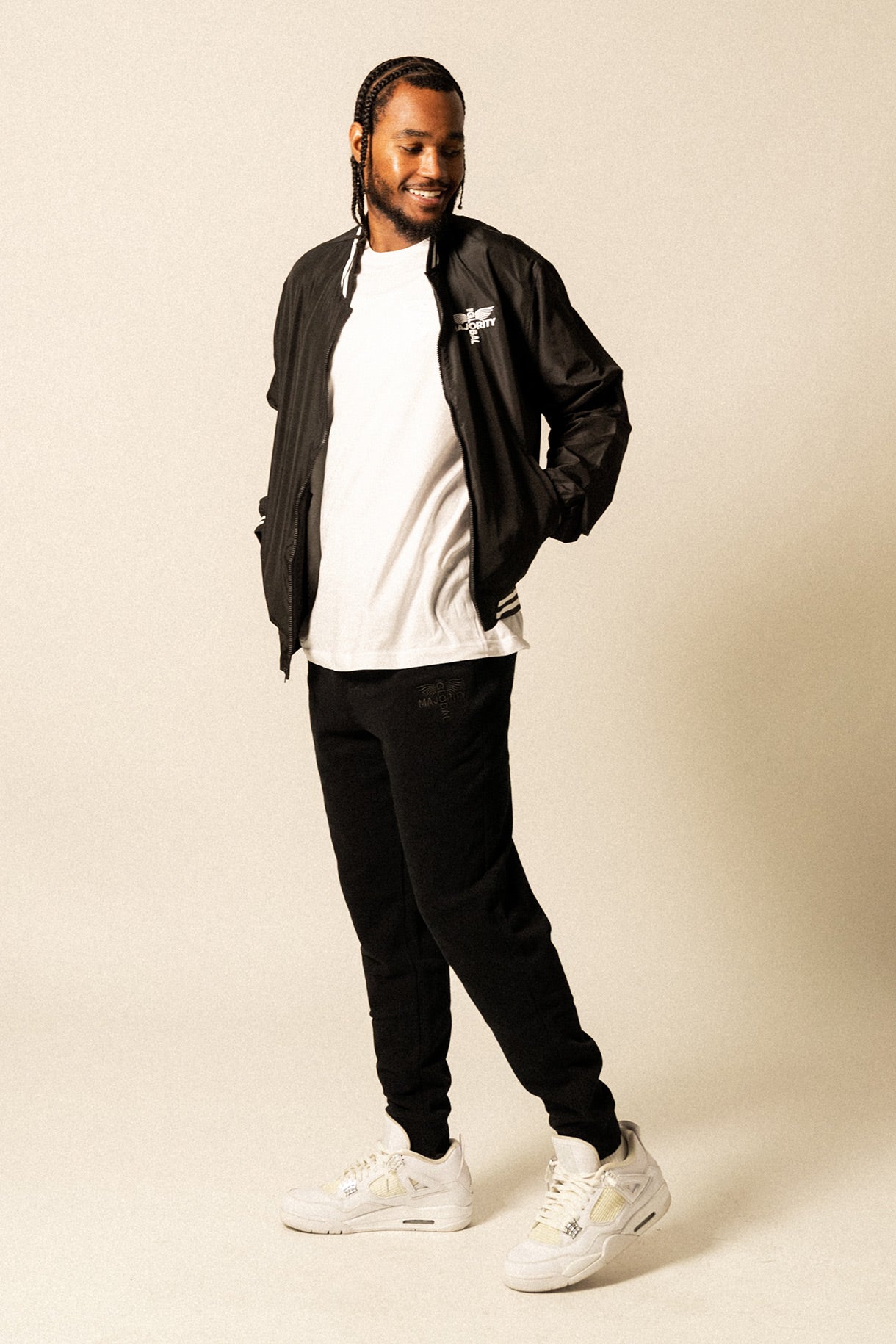 Logo-Embroidered Bomber Jacket