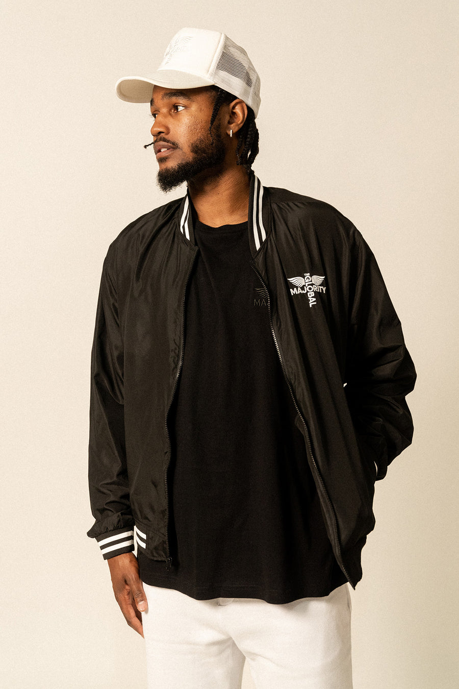 Logo-Embroidered Bomber Jacket