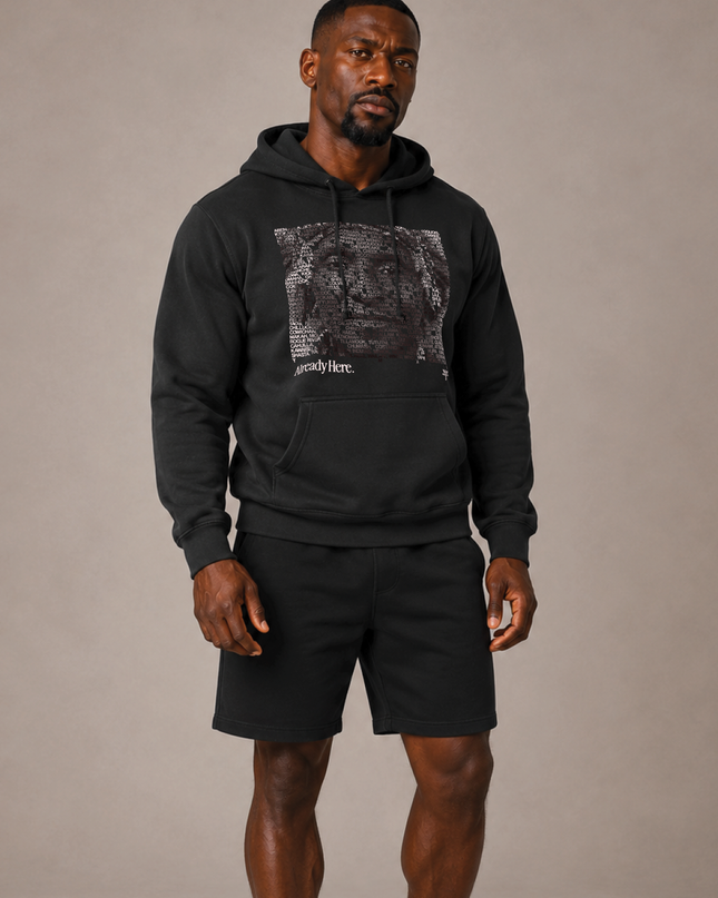 Already Here 2026 Black Cotton Hoodie