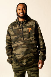Logo-Embroidered Camo Anorak Jacket