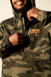 Logo-Embroidered Camo Anorak Jacket