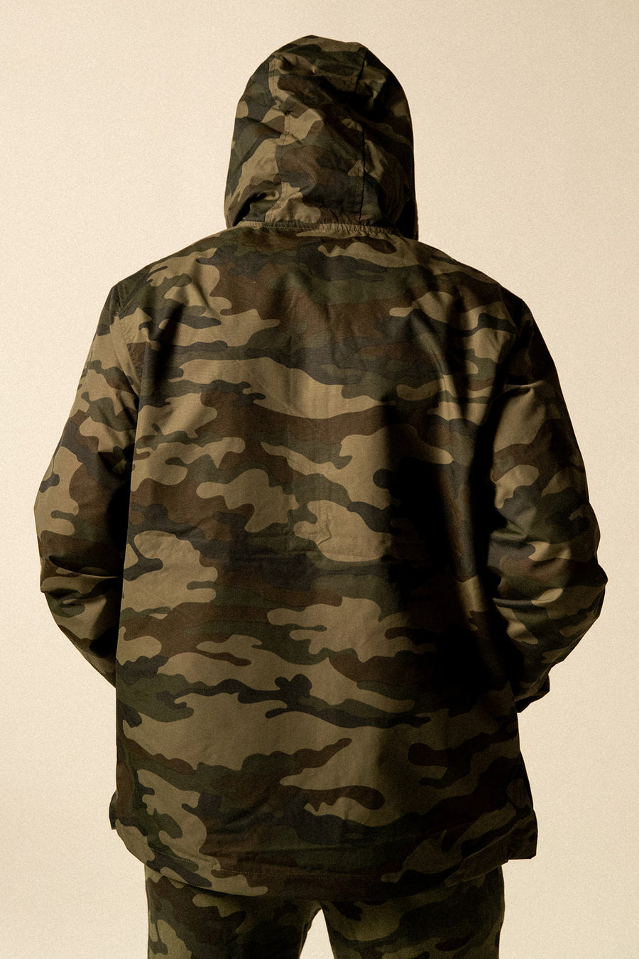 Logo-Embroidered Camo Anorak Jacket