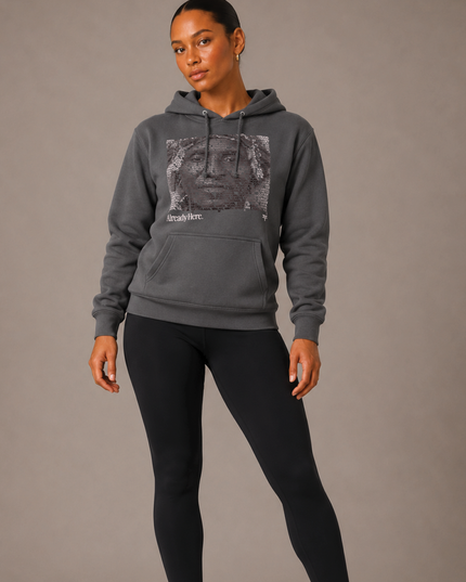 Already Here 2026 Charcoal Cotton Hoodie