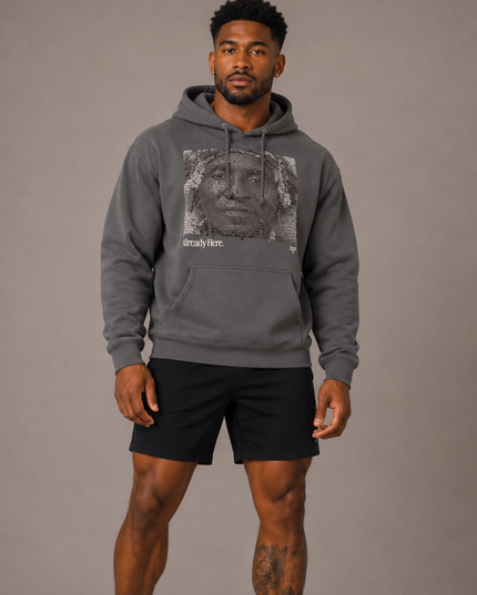 Already Here 2026 Charcoal Cotton Hoodie
