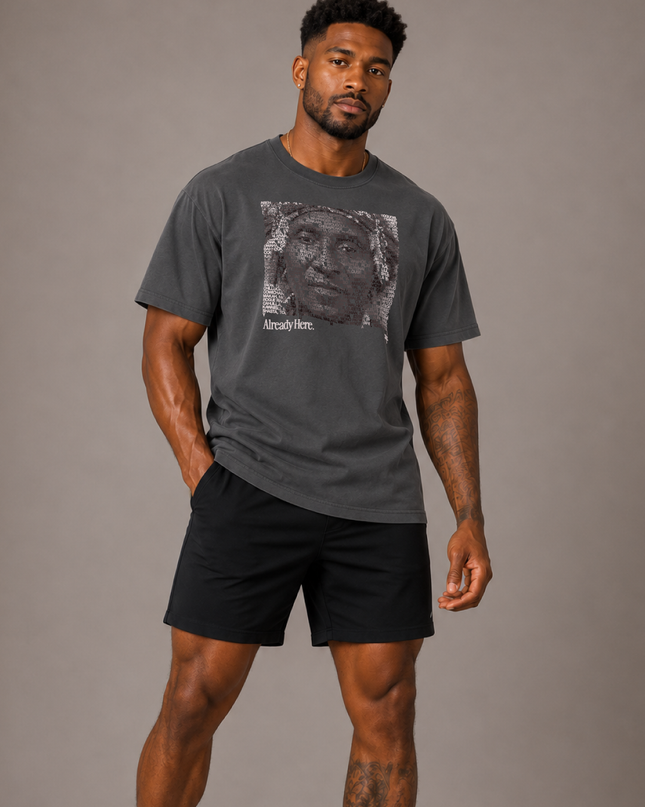 Already Here 2026 Charcoal Premium Tee