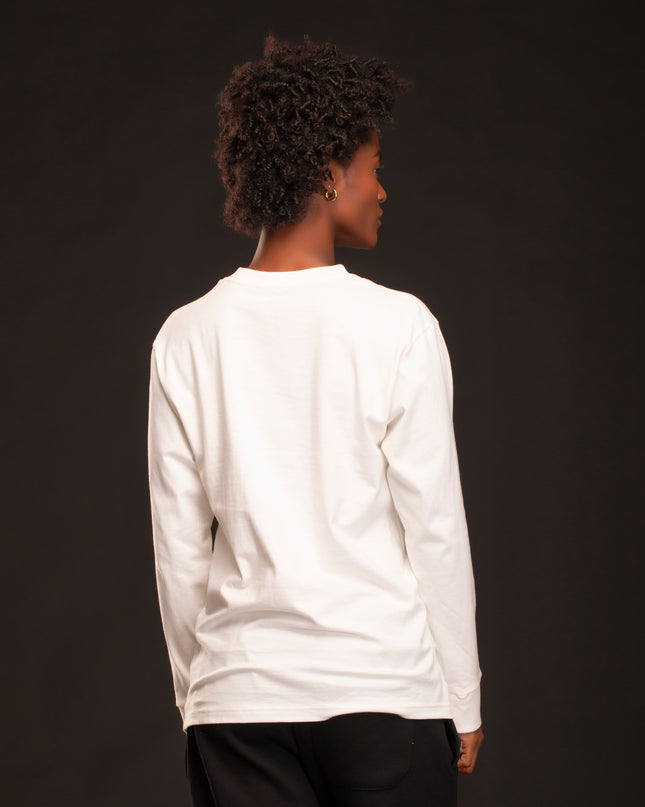 PREMIUM MARCUS GARVEY LS T-SHIRT OFF-WHITE