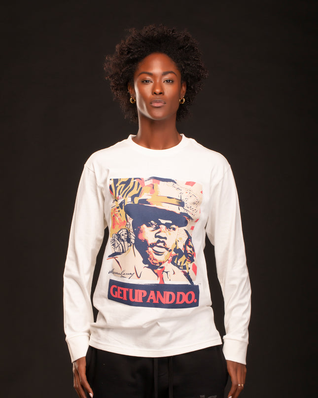 PREMIUM MARCUS GARVEY LS T-SHIRT OFF-WHITE